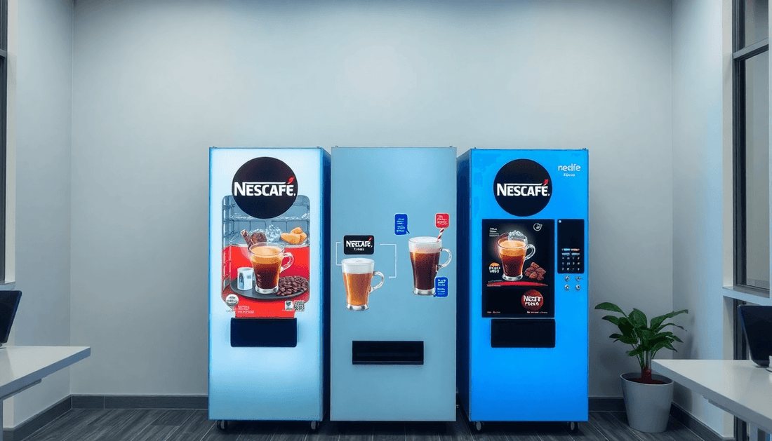 A modern 4 option Nescafe vending machine in office