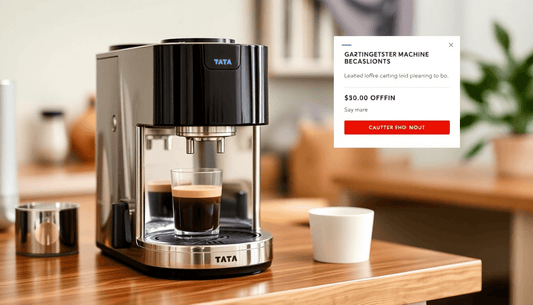 Tata My Bistro coffee machine on an online shopping page