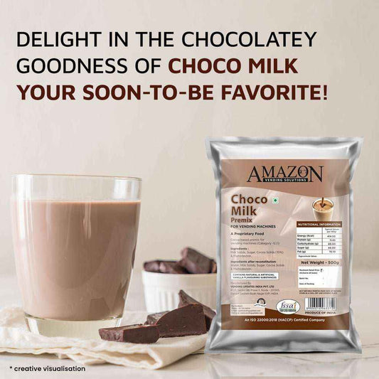Amazon Chocolate Milk Premix 500g for Vending Machines - COFFEE WALLA