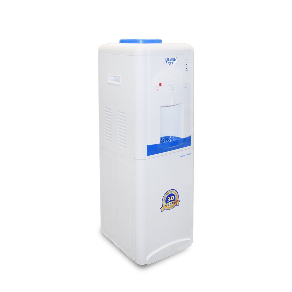 White water dispenser with blue accents suitable for office use by Tea coffee vending service featuring Amazon coffee powder Durg