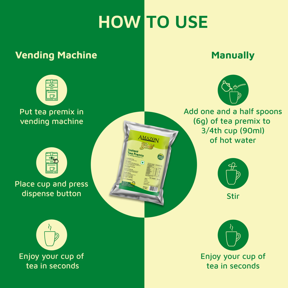 AMAZON Gold 3-in-1 Cardamom Tea Premix Low Suger by Coffee Walla - COFFEE WALLA CALL ANY REQUIREMENT 99397588888 24*7