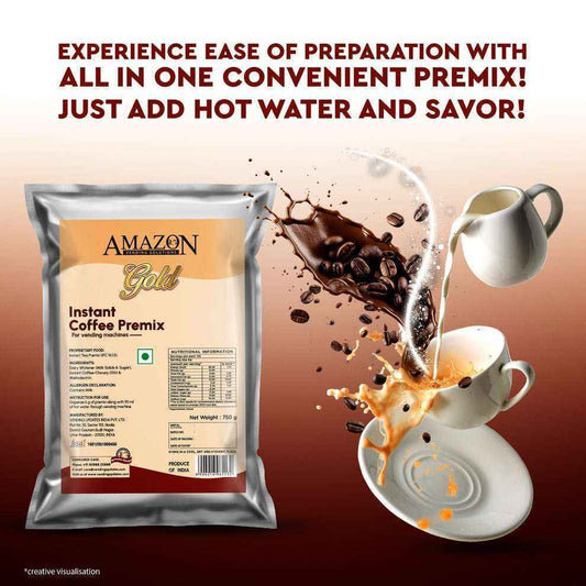 Amazon Gold Bulk Instant Coffee 12kg Premix Vending