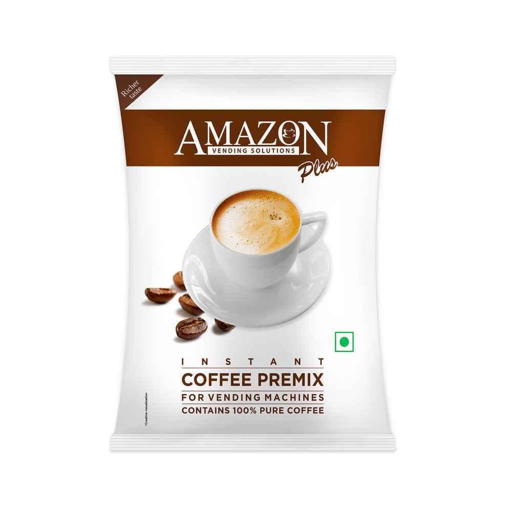 Amazon Plus instant coffee premix pack for vending machines by tea coffee vending service Atlantis vending machine in Indirapuram