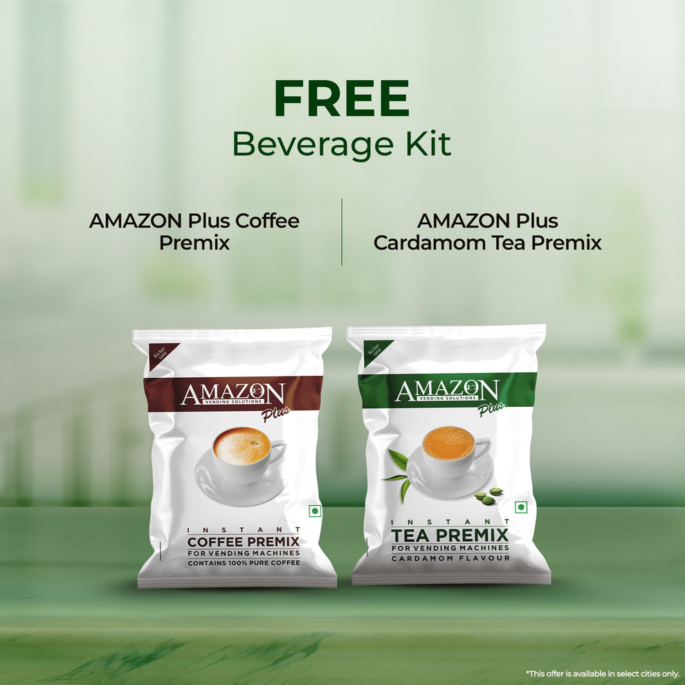Free Amazon Plus Coffee and Cardamom Tea Premix beverage kit for Atlantis Neo 2 coffee vending machine Noida