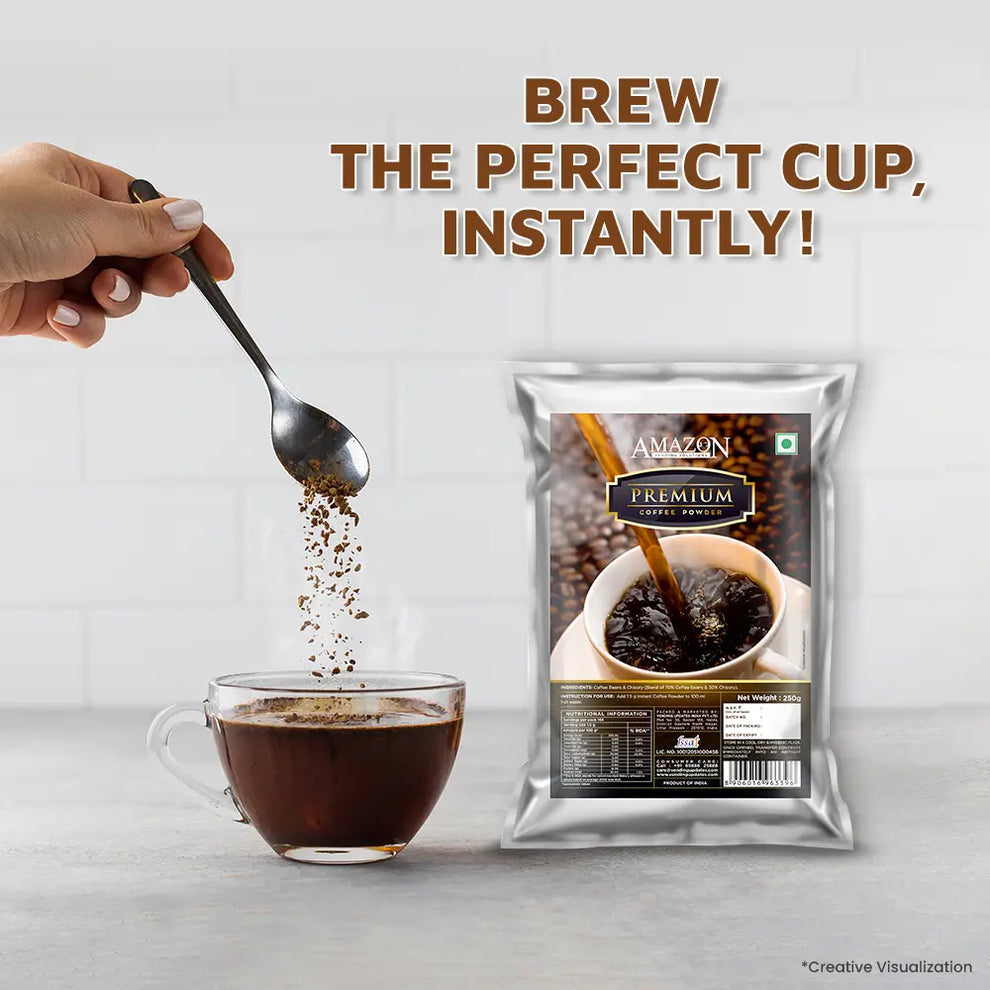 AMAZON PREMIUM black Coffee Powder 250g - COFFEE WALLA CALL ANY REQUIREMENT 99397588888 24*7