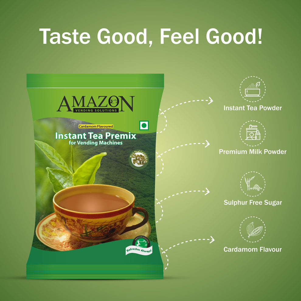 Amazone Premium Instant Cardamom Tea 1kg Pack - COFFEE WALLA CALL ANY REQUIREMENT 99397588888 24*7