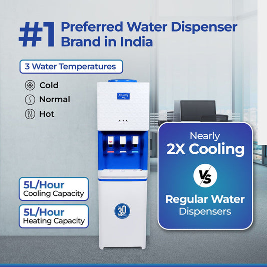 Atlantis Big Plus water dispenser for offices with three temperature settings and 5L per hour cooling and heating capacity