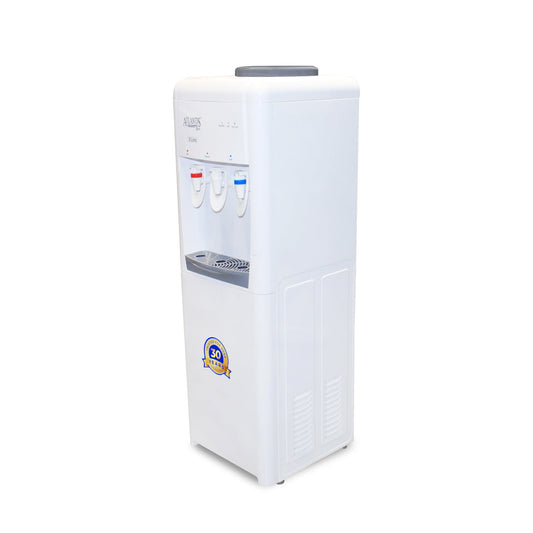 ATLANTIS FROSTY PLUS water cooler white freestanding model with hot cold and normal water taps