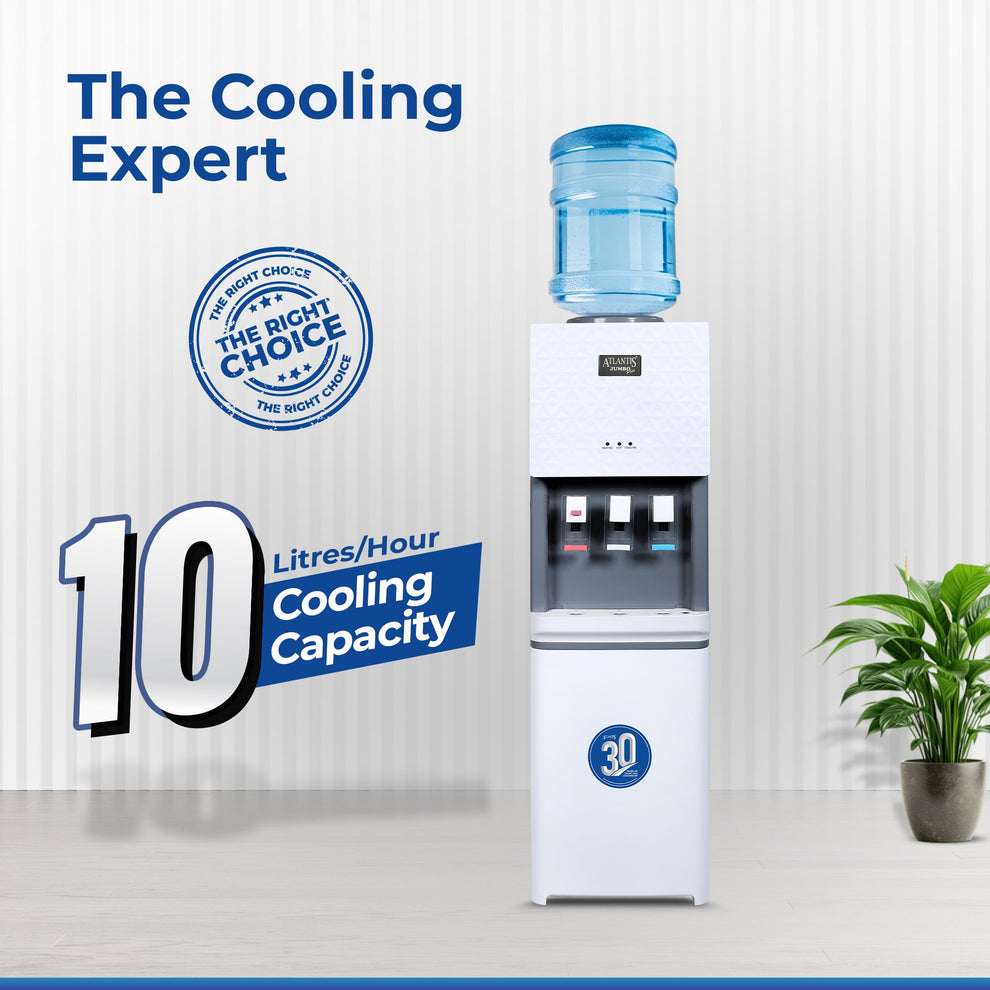 ATLANTIS JUMBO PLUS water machine with 10 liters per hour cooling capacity and white body