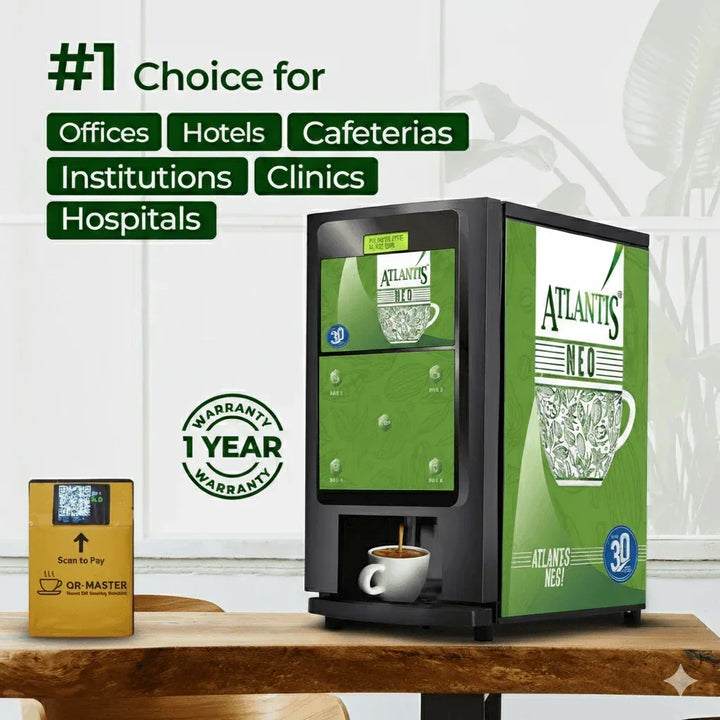 Atlantis Machine Atlantis Coffee Vending Machine with UPI QR Delhi | COFFEE WALLA