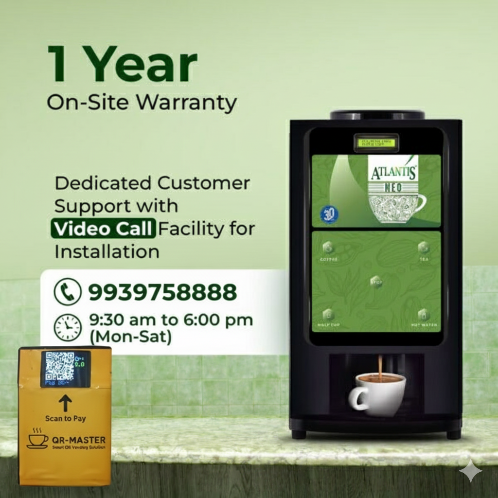 Amazon coffee machine Noida with one year on-site warranty and video call support for installation