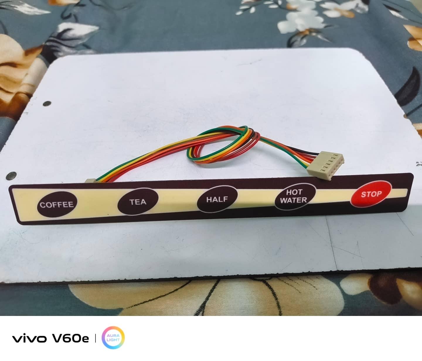 Atlantis oregnal key keypad panel by COFFEE WALLA with buttons for coffee tea half hot water and stop