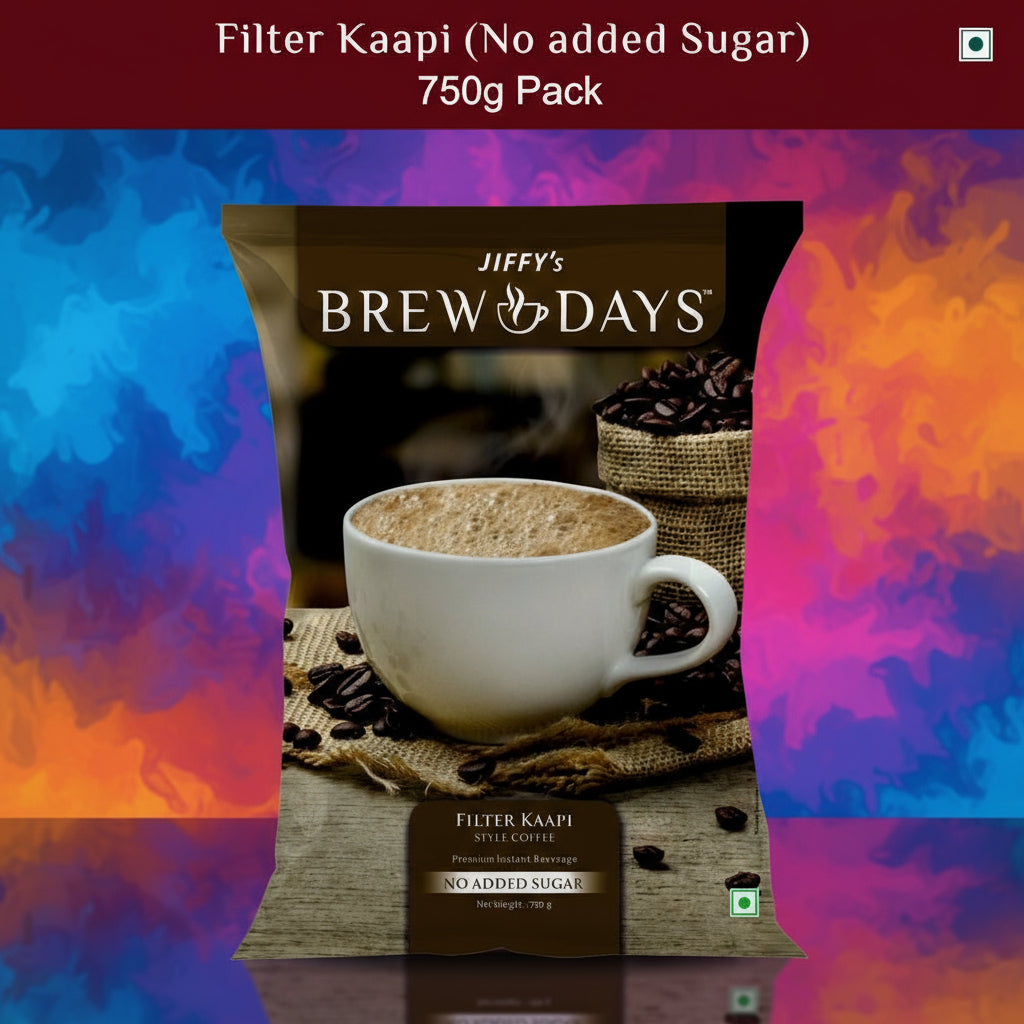 Brewdays suger free coffee Filter Kaapi 750g pack by Coffee walla no added sugar premium filter coffee