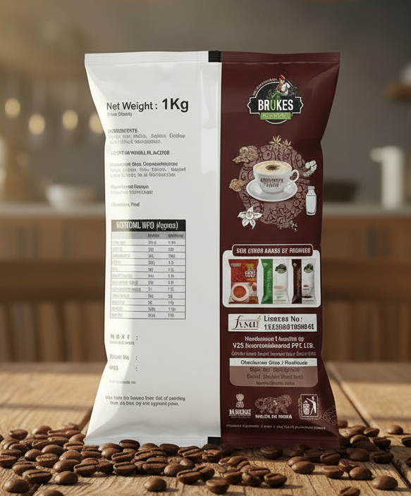 brukes Instant Cold Coffee Premix 1kg Rich & Smooth - COFFEE WALLA CALL ANY REQUIREMENT 99397588888 24*7