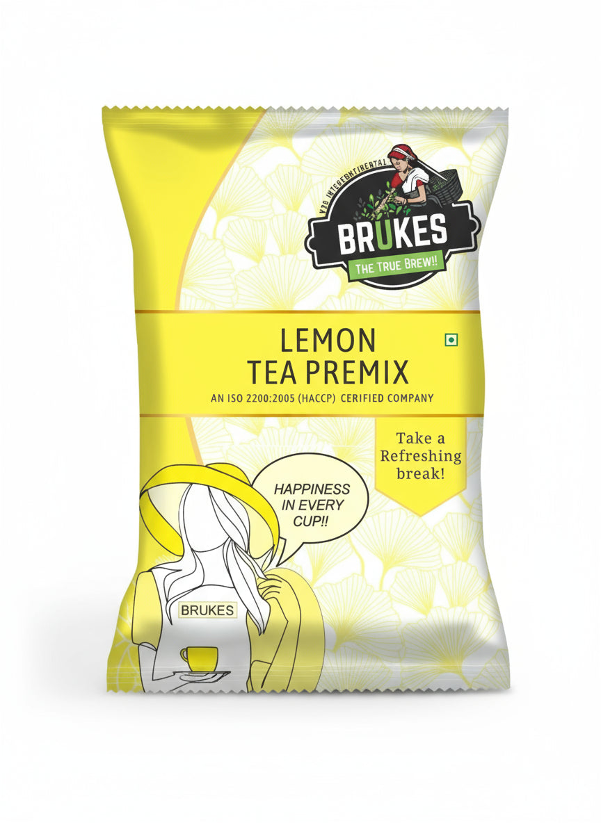 Brukes Lemon Tea Premix 1kg - Refreshing Beverage - COFFEE WALLA CALL ANY REQUIREMENT 99397588888 24*7
