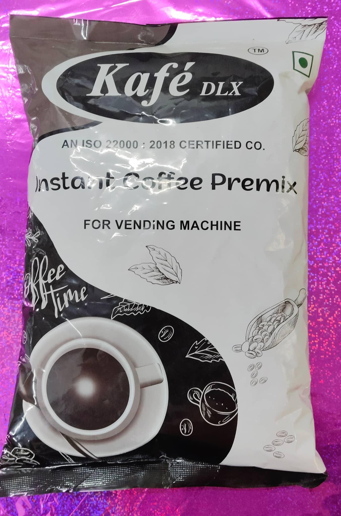 Cafek deluxe instant coffee premix pack by Coffee walla for vending machines with coffee cup design