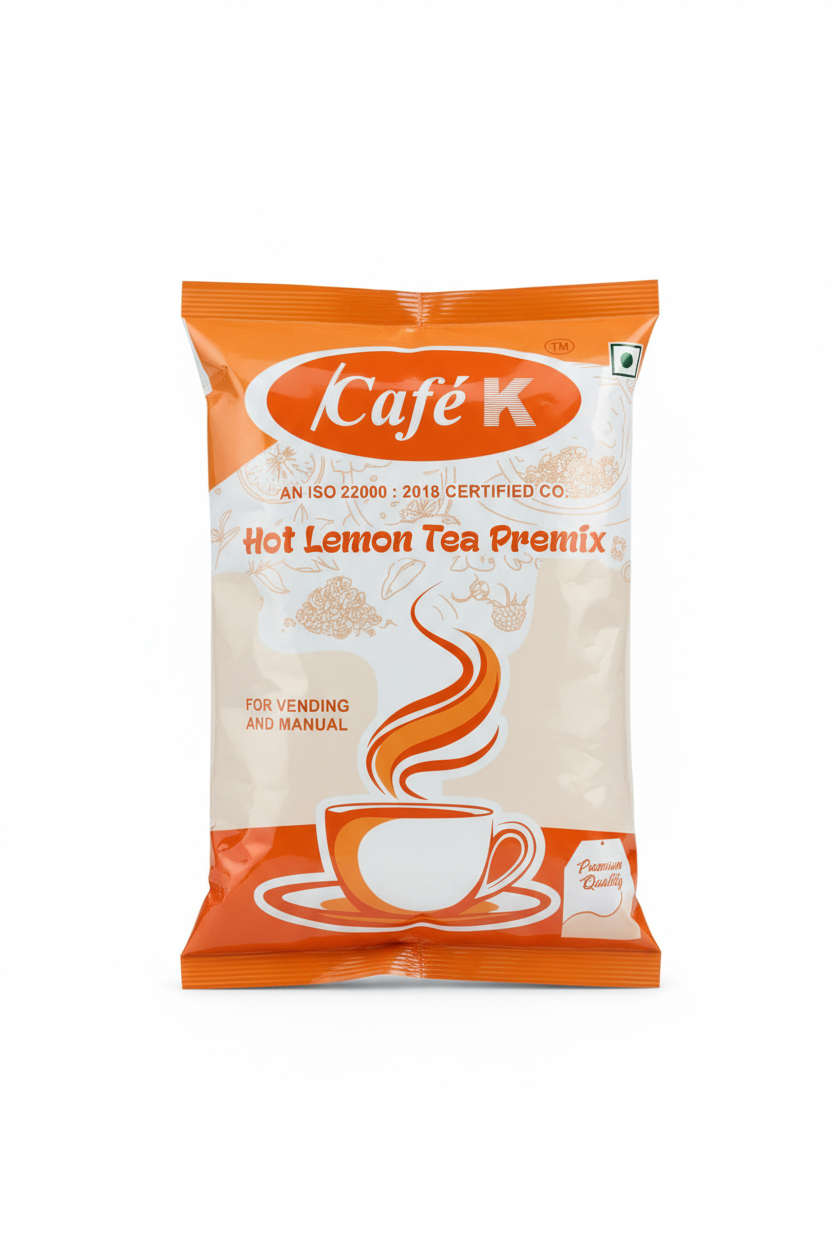 CafeK lemon tea hot lemon tea premix packet by Coffee walla for vending and manual use