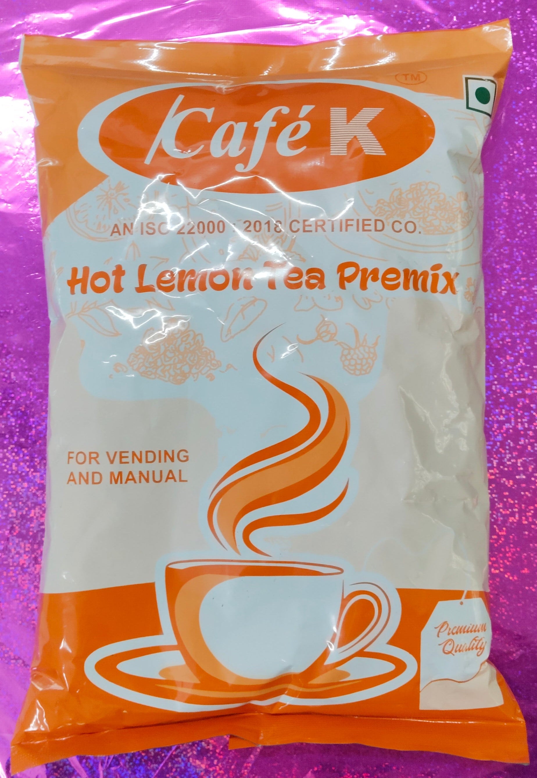 CafeK lemon tea hot lemon tea premix packet by Coffee Walla for vending and manual use