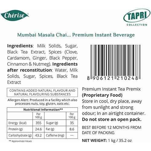 Cherise Tapri Premium Chai Mumbai Masala Tea - COFFEE WALLA