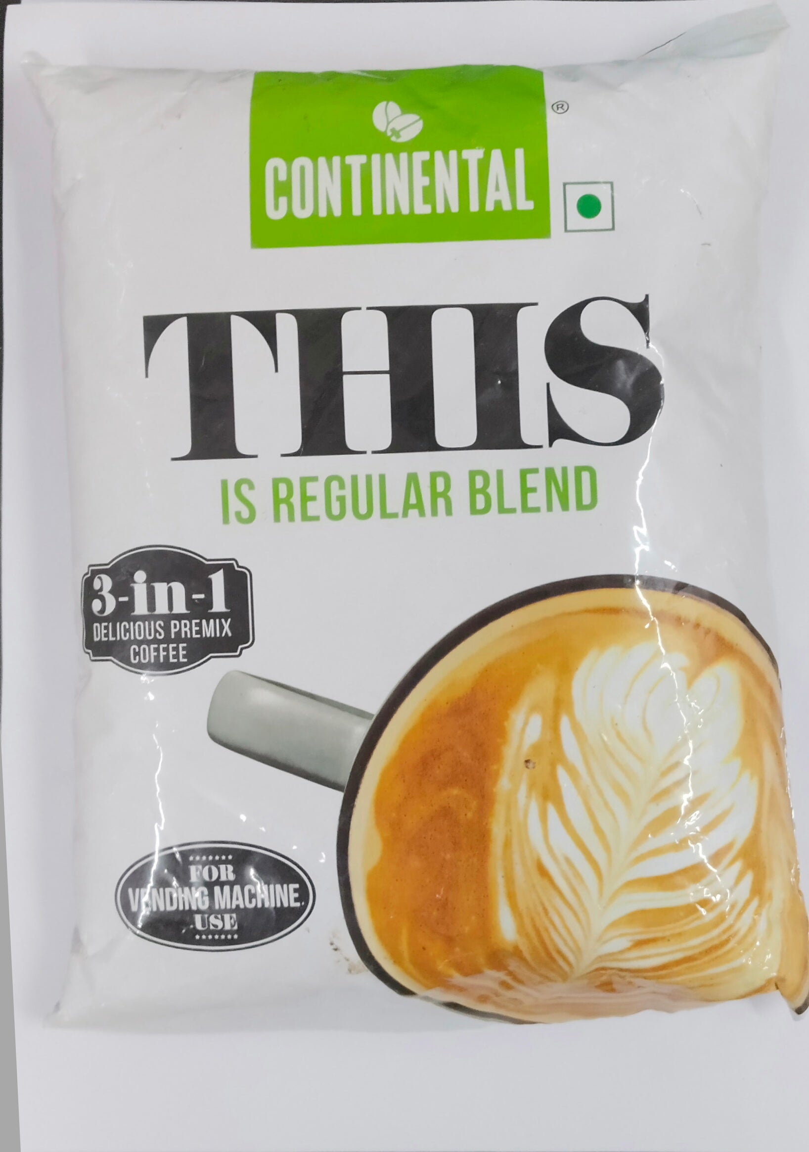 Continental 3 in 1 coffee premix 1 kg pack with regular blend for vending machines