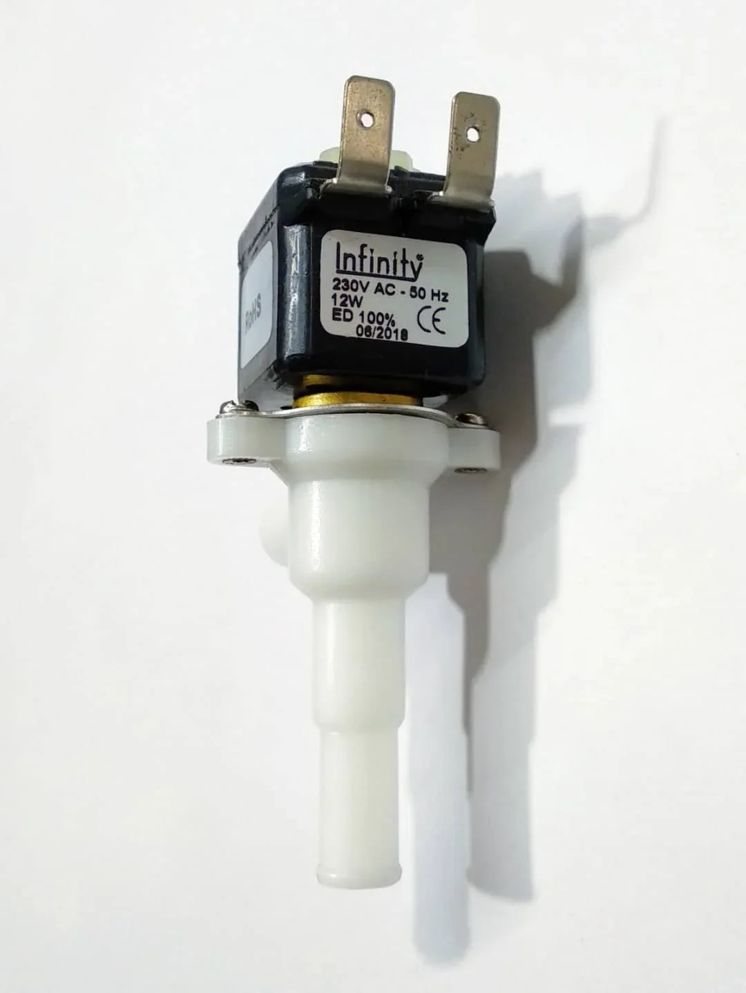 COFFEE WALLA AC SOLONID VUALVE black and white solenoid valve part with metal connectors