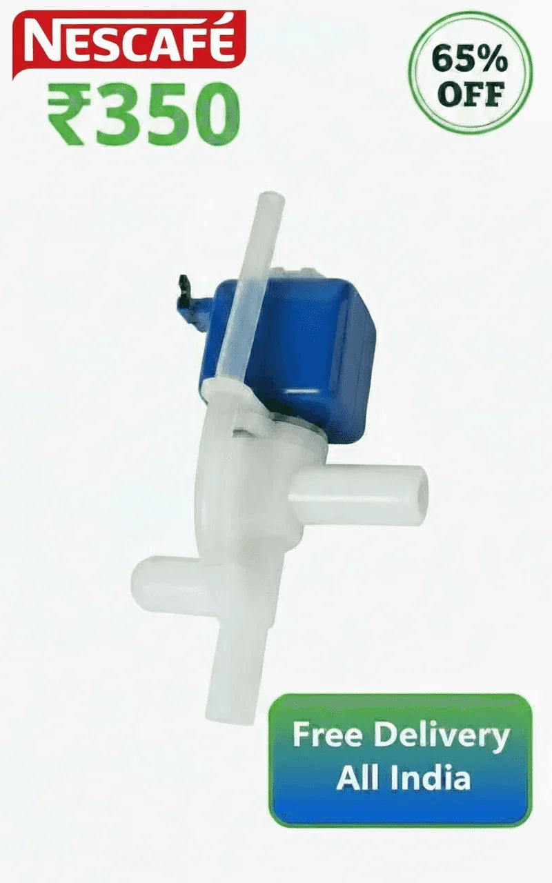 COFFEE WALLA nescafe coffee machine solenoid valve with blue and white plastic body