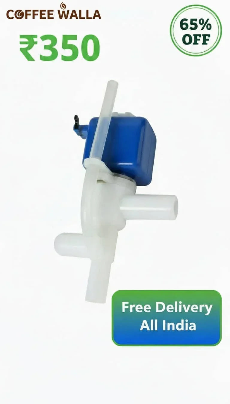 Nescafe coffee machine solenoid valve in white and blue by COFFEE WALLA with free delivery all India