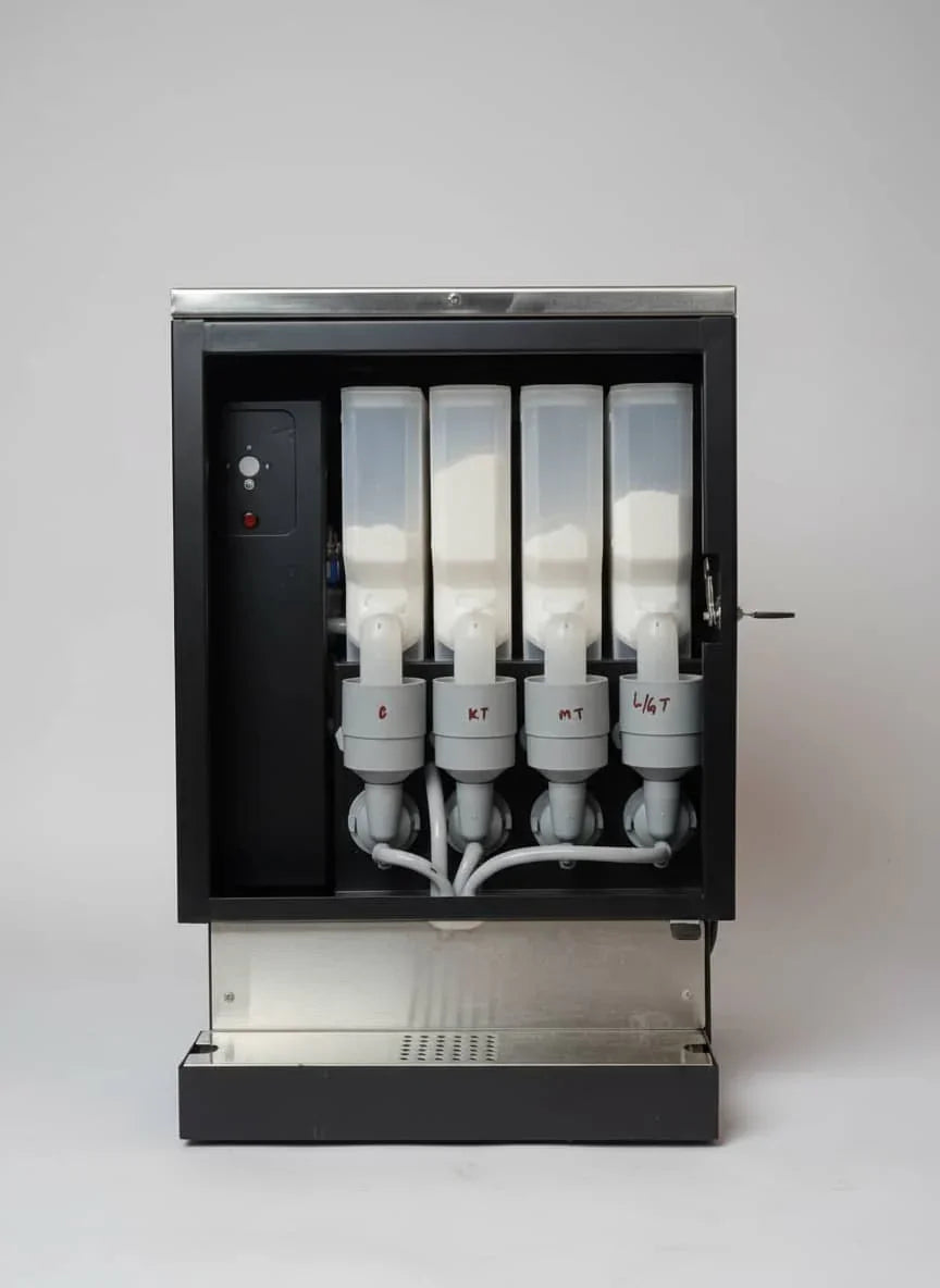 Nescafe 8 Option Coffee Vending Machine with UPI Payment in black and silver by Coffee walla