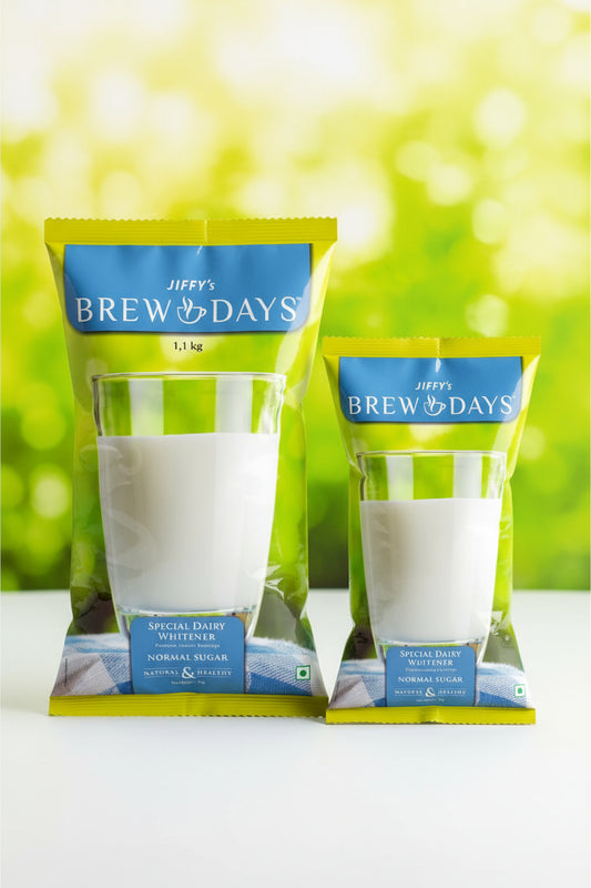 Coffee Walla Brew Days low sugar dairy whitener special dairy whitener in two package sizes