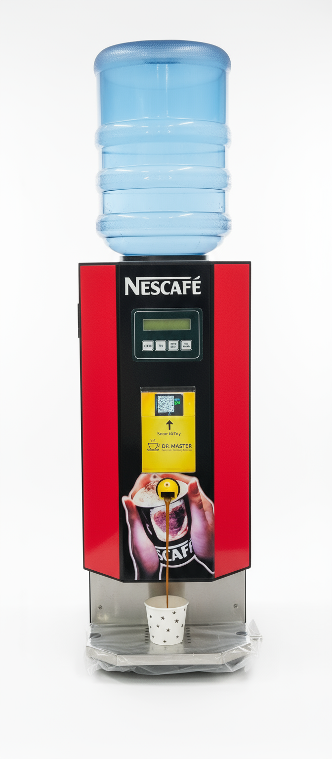 Nescafe coffee dispenser with water bottle and cup pouring coffee Amazon tea coffee machine Noida