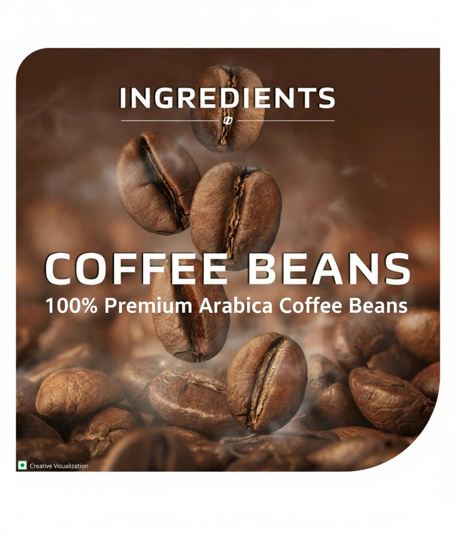 Close-up of premium Arabica coffee beans illustrating ingredients for Nescafe Classic instant coffee sachets