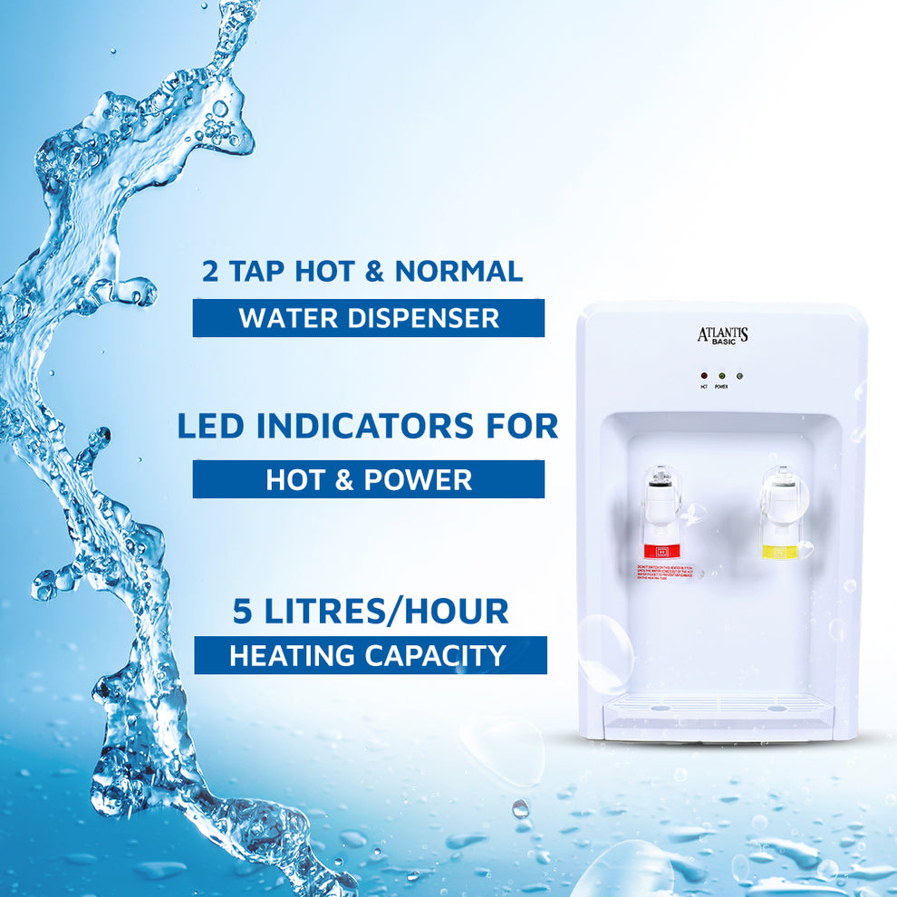 Atlantis Basic water dispenser with 2 taps for hot and normal water and LED indicators