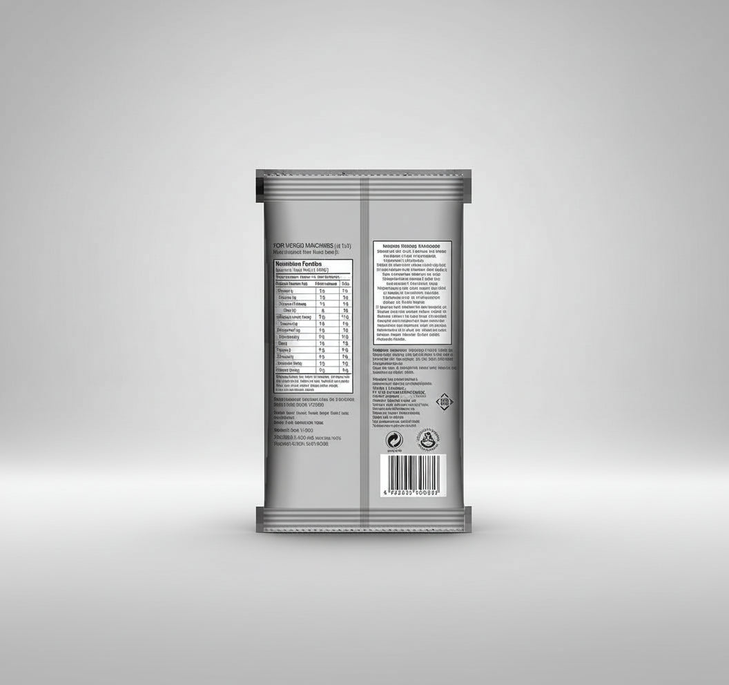 Back view of Nestea Masala Gold instant tea premix sachet showing nutrition facts and ingredients label