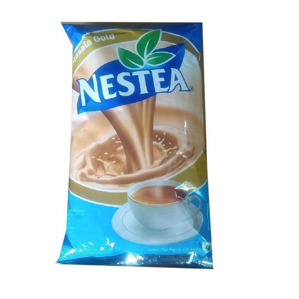 Nestea Masala Gold instant tea premix pack with creamy tea and cup image by Tea coffee vending service