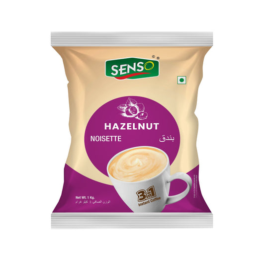 Senso Instant Coffee Premix Hazelnut for Vending Machine 1 Kg gold pack - COFFEE WALLA CALL ANY REQUIREMENT 99397588888 24*7