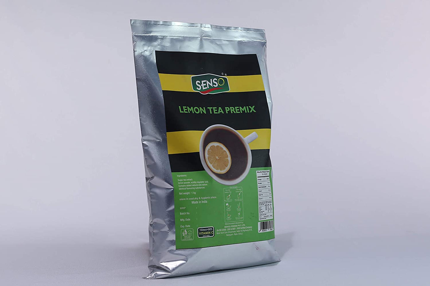 Senso Lemon Tea Premix 1kg for Refreshing Vending Drinks - COFFEE WALLA CALL ANY REQUIREMENT 99397588888 24*7